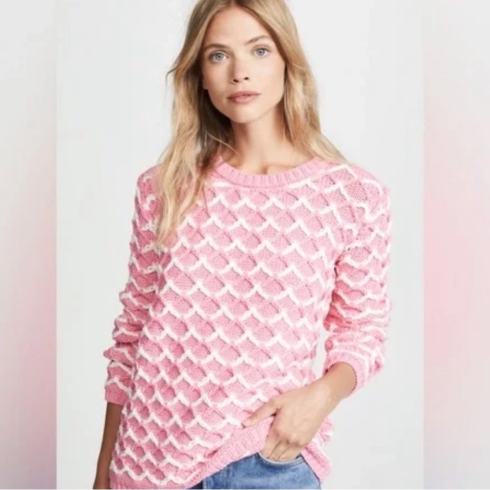 Paul & Joe Pink and White Cotton Sweater